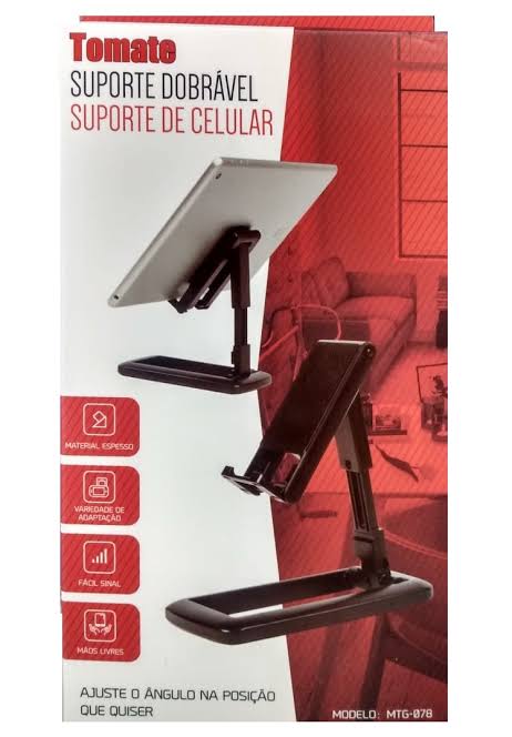 Suporte Portátil Dobrável p/ Celular/ Tablet Tomate