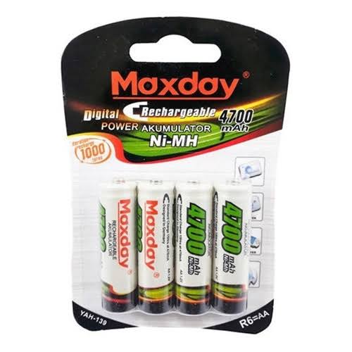Pilha Recarregável AA Maxday
