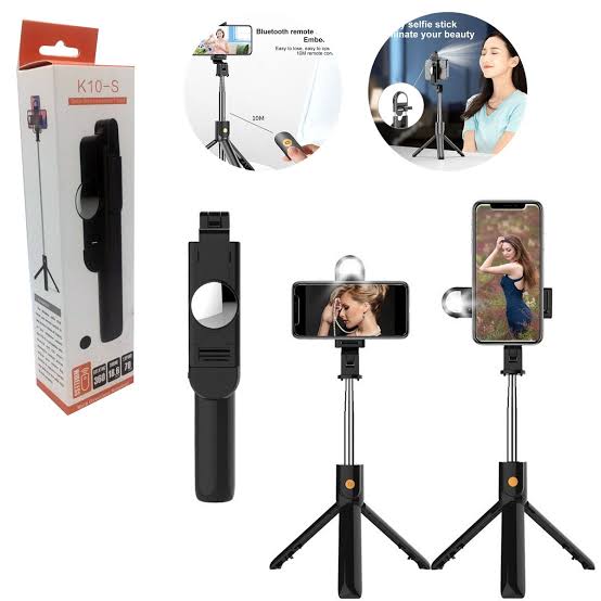 Tripé 2 in 1 bastão selfie e tripé 