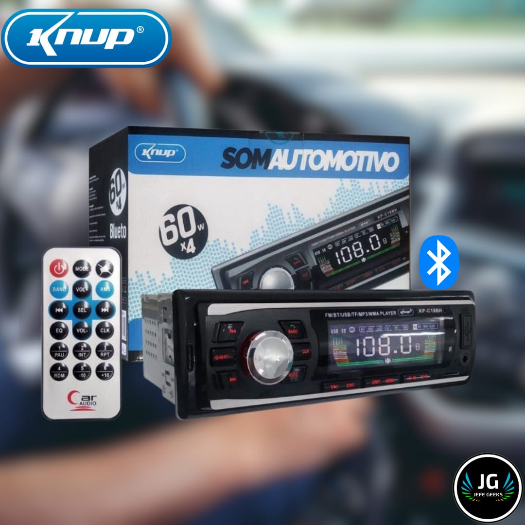 Rádio de carro Knup 